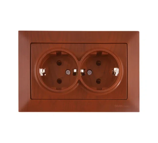 Контакт шуко двоен 16А череша Candela Mutlusan.png